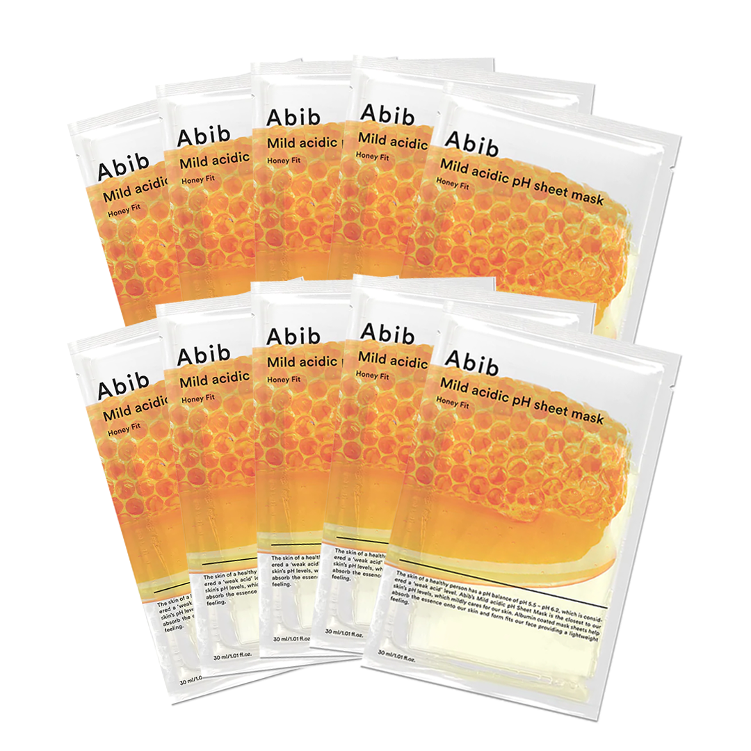 Mild Acidic pH Sheet Mask 10pcs Set - Pida Beauty