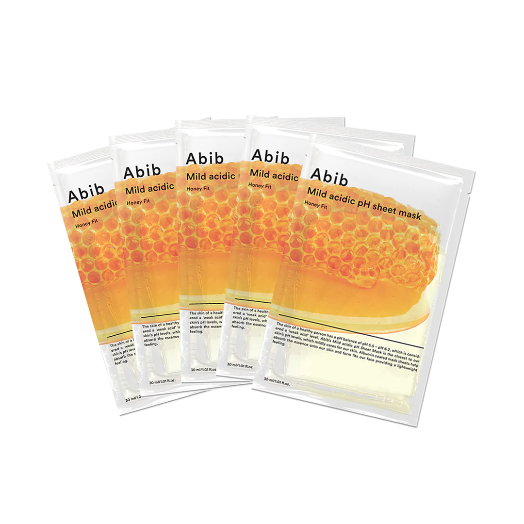 Mild Acidic pH Sheet Mask 5pcs Set - Pida Beauty