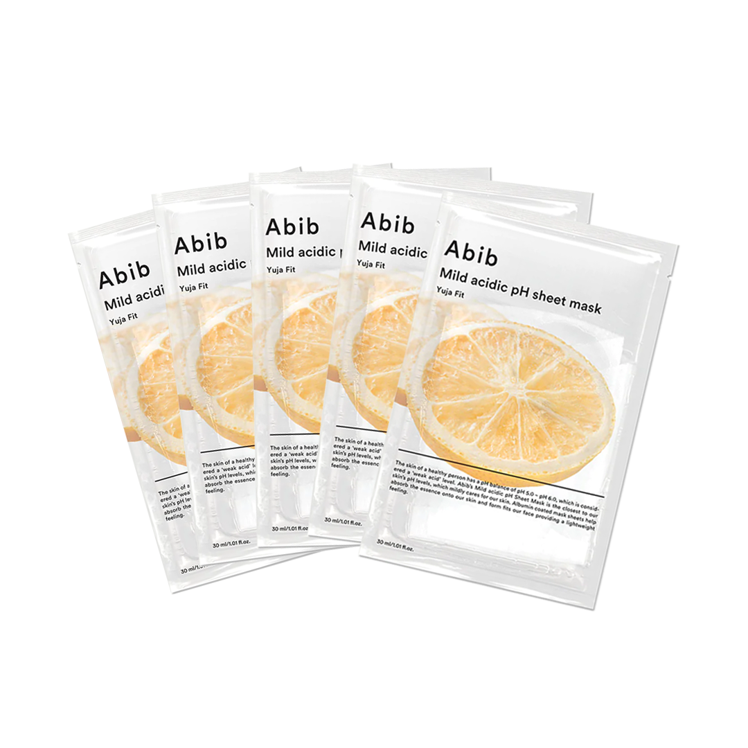 Mild Acidic pH Sheet Mask 5pcs Set - Pida Beauty