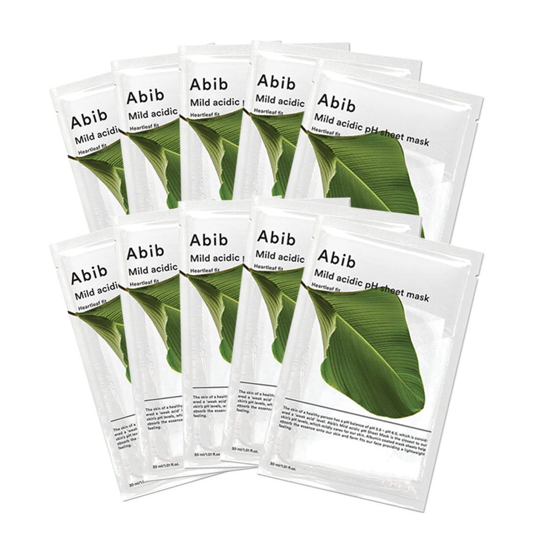 Mild Acidic pH Sheet Mask 10pcs Set - Pida Beauty