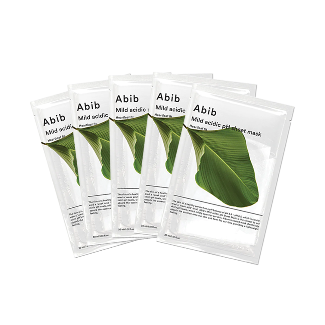 Mild Acidic pH Sheet Mask 5pcs Set - Pida Beauty
